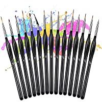 Pinceles para Pintura 15 Piezas-inceles Finos de Arte Profesionales-óleo- cara- dibujo de líneas- Set de Pinceles de…